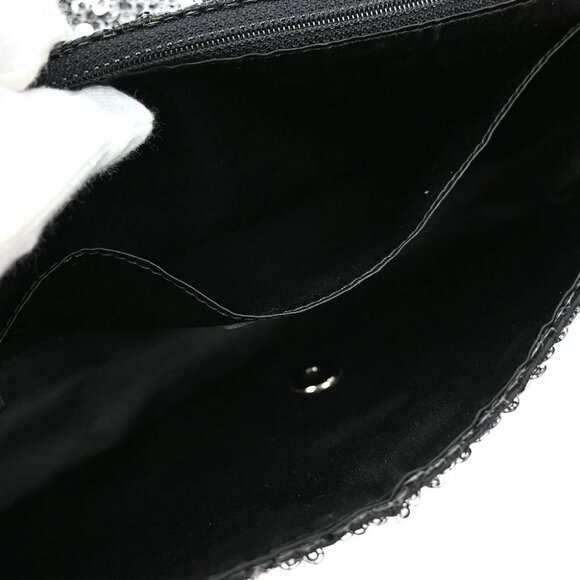 Chanel Silver Sequins Double Chain Shoulder Bag - Picture 9 of 12